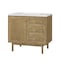 James Martin Vanities Laurent 36in Single Vanity, Light Natural Oak w/ 3 CM Arctic Fall Top 545-V36-LNO-3AF - alternate 1